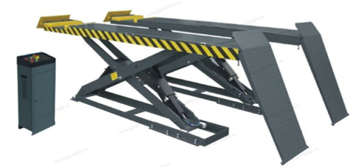 Напольный ножничный подъемник с длинными платформами для сходразвала RLS-5.5G Rudetrans