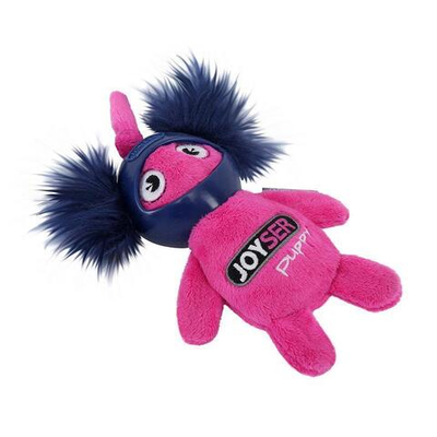 Игрушка для собак JOYSER Puppy Белка в резиновом шлеме с пищалкой S розовая, 14 см