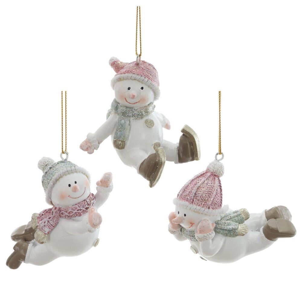 GAEM Фигурка декоративная подвесная "Снеговик", L6 W6,5 H6,5 см, 3в.