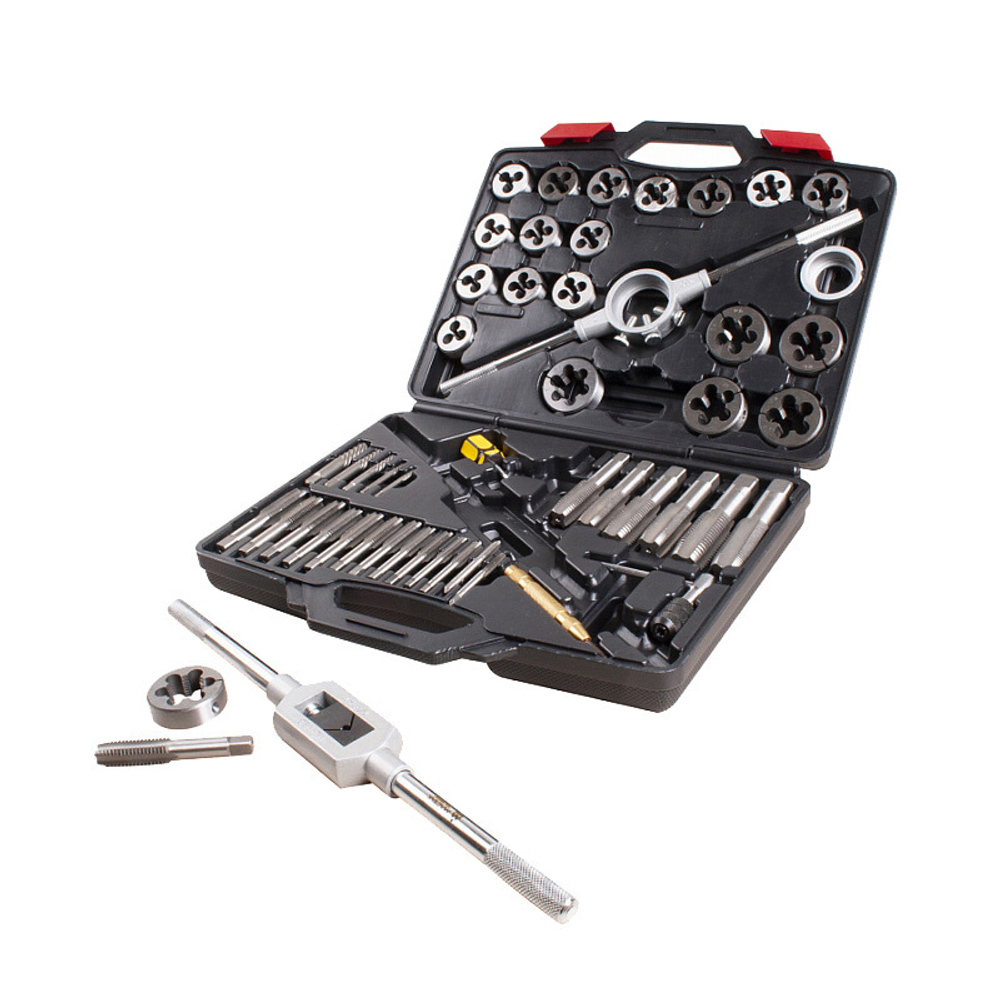 МАСТАК (351-10051C) Набор метчиков и плашек SK-5, 1/4"-1", кейс, 51 предмет