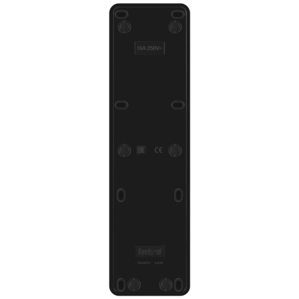 Розетка Intro Quadro 2-210-05 пятерная с заземлением 5х2P+E 16А-250В IP20 ОУ антрацит