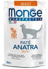 Monge Cat Monoprotein Pouch паучи для кошек (утка) 85г