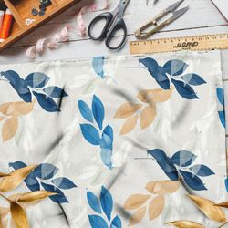 Ткань футер 2-х нитка листья простые