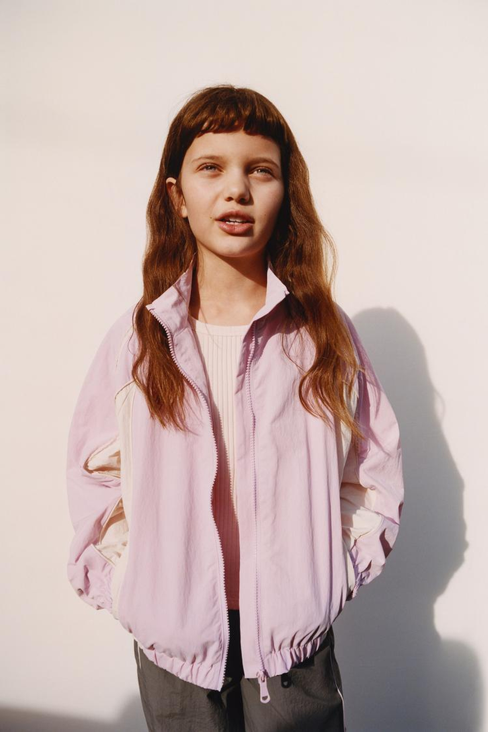 ZARA ДОЖДЕВИК С КРУЖЕВОМ, РОЗОВЫЙ