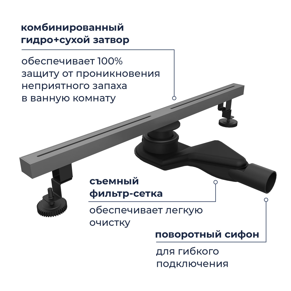 Душевой трап RGW SDR-52Gr (800)