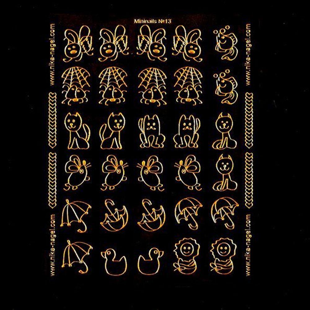 Nika Nagel Набор наклеек "Фрески 7" для дизайна, 250шт