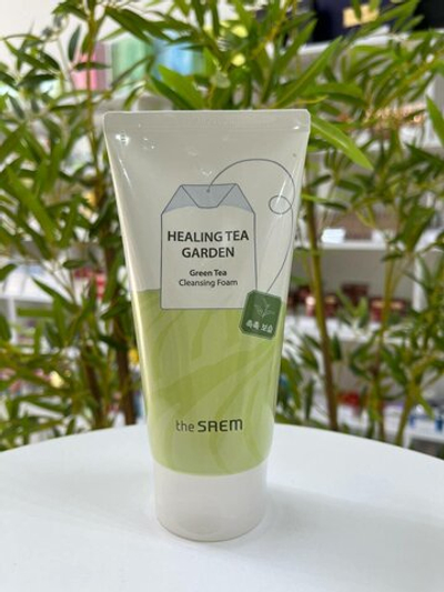 The Saem Увлажняющая пенка с экстрактом зеленого чая Healing Tea Garden Creen Tea Cleansing Foam