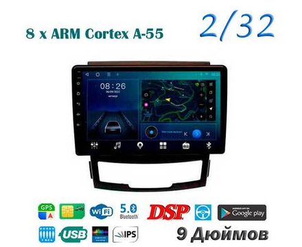 Topway TS18 2+32GB 8 ядер для SsangYong Actyon 2011-2013