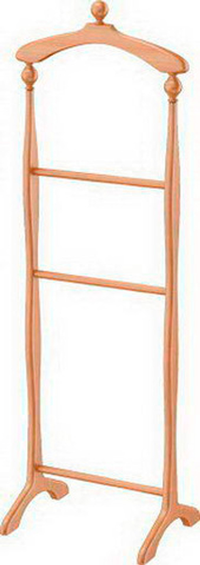 Вешалка - стойка "Слуга №1" белая деревянная (390)