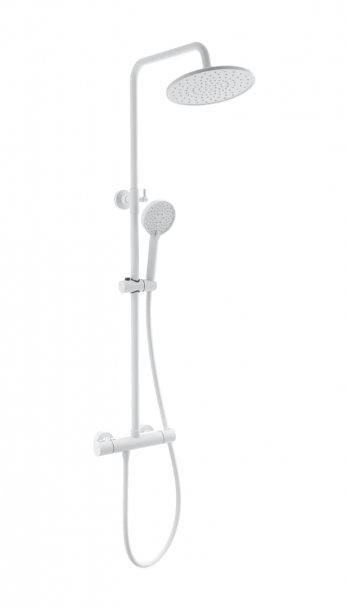 Душевая система с термостатом WONZON & WOGHAND INN 4, Белый матовый (WW-B3047-A-MW)