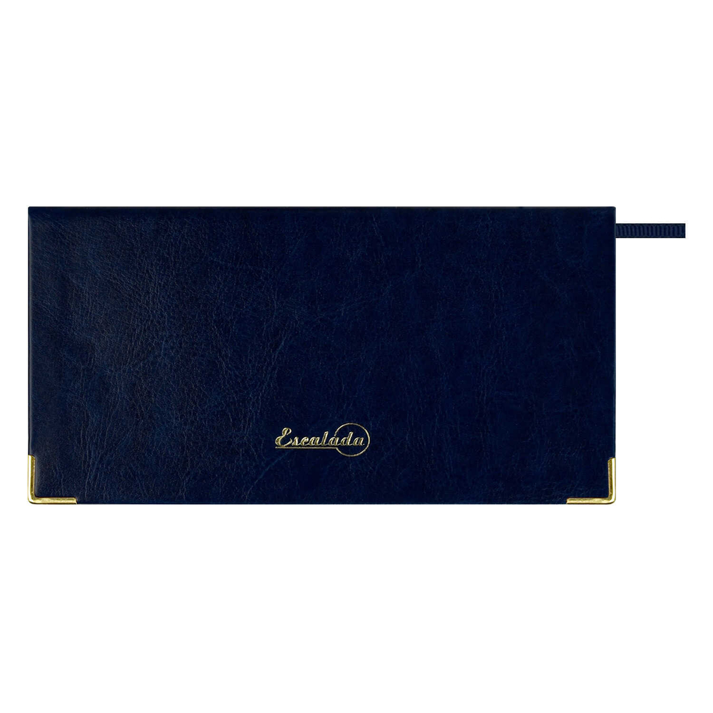 Еженедельник датированный 2026 ESCALADA, 170х88 мм, 64 л., арт. 70386/ 40 САРИФ СИНИЙ (кожзам: интегральный переплёт, материал обложки: искусственная кожа "Сариф"; декор: металлические уголки, тиснение фольгой; способ крепления блока: ниткошвейный; в