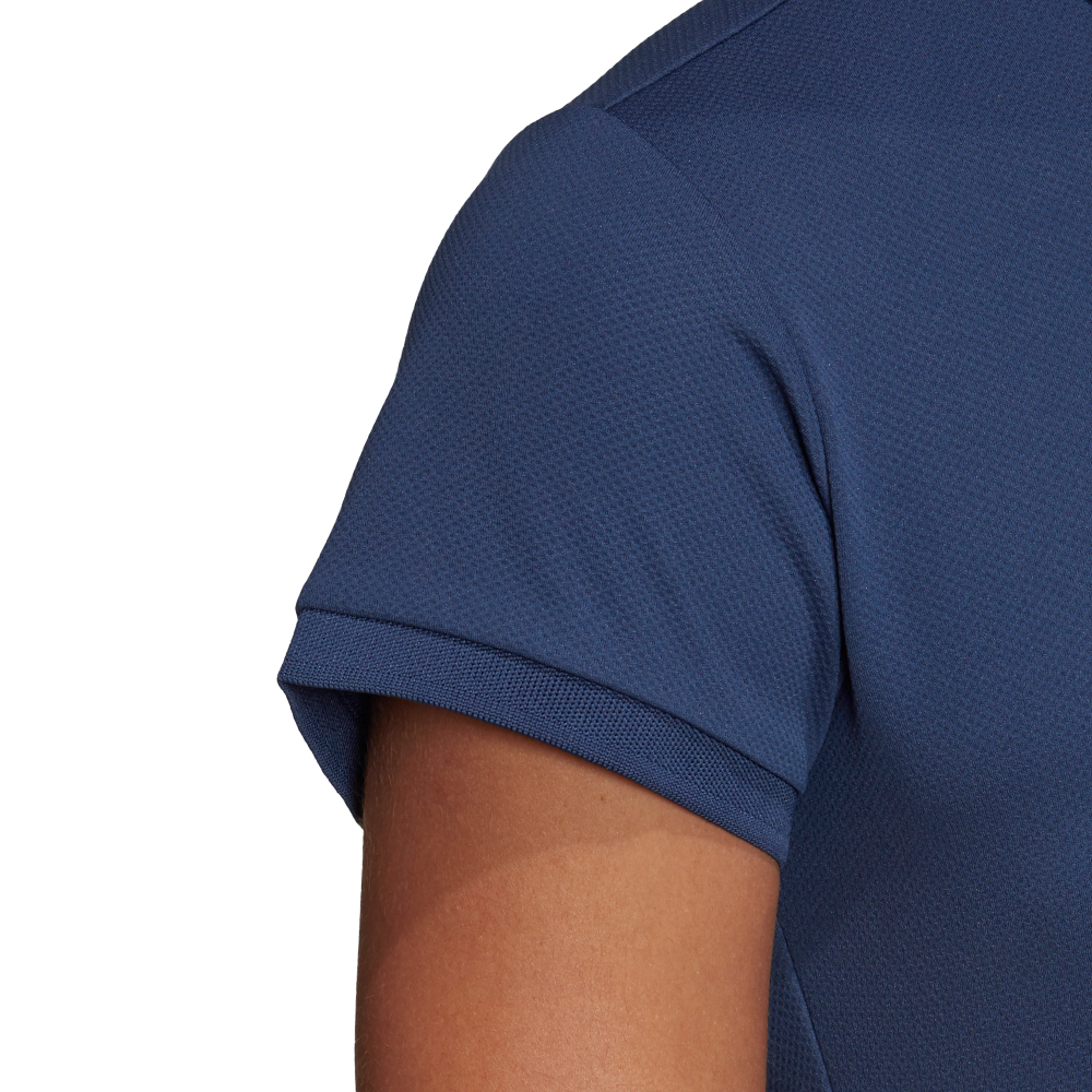 Женское поло Adidas W Club 3 Stripes Polo - Blue
