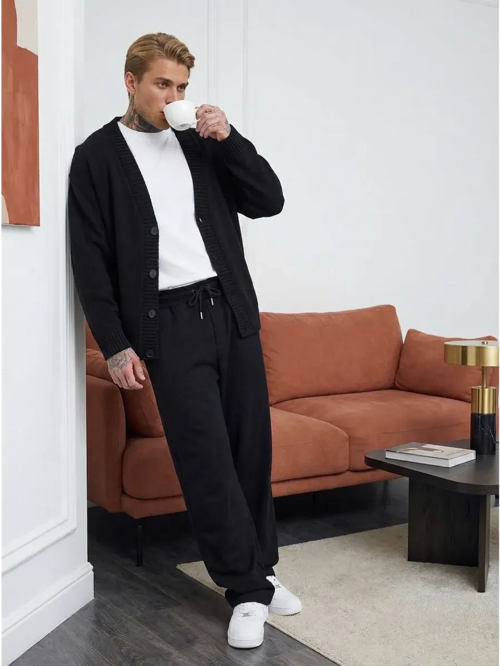 Кардиган вязаный оверсайз на пуговицах