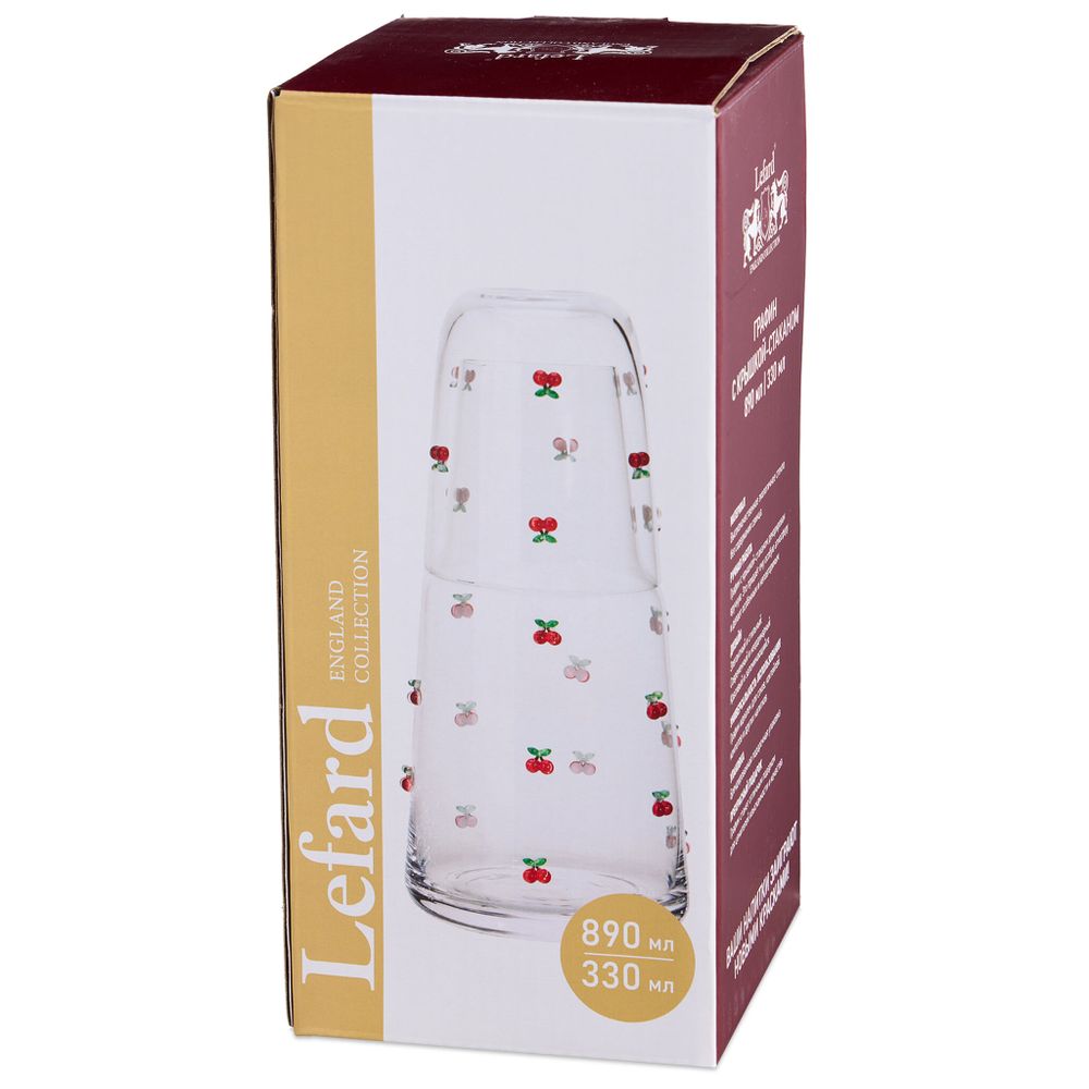 ГРАФИН С КРЫШКОЙ-СТАКАНОМ "GOLDY" 890/330 МЛ