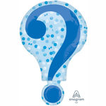 Шар Фольгированный Вопрос Мальчик или Девочка (Голубой)