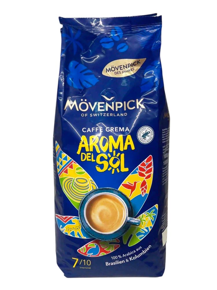 Кофе в зернах Movenpick Caffe Crema Aroma Del Sol 1 кг x 2 шт