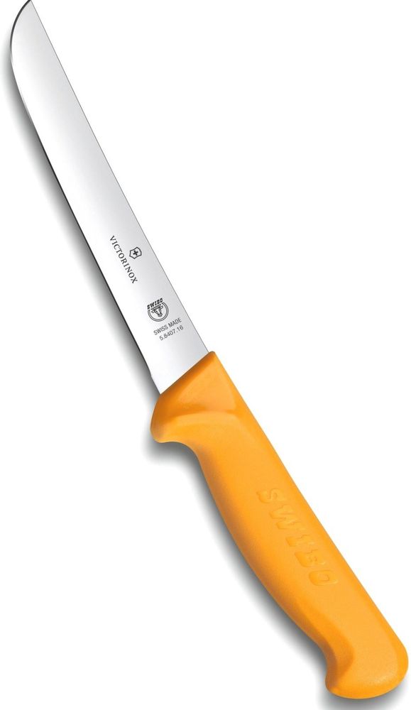 Нож Victorinox разделочный для мяса, лезвие 16 см прямое, желтый