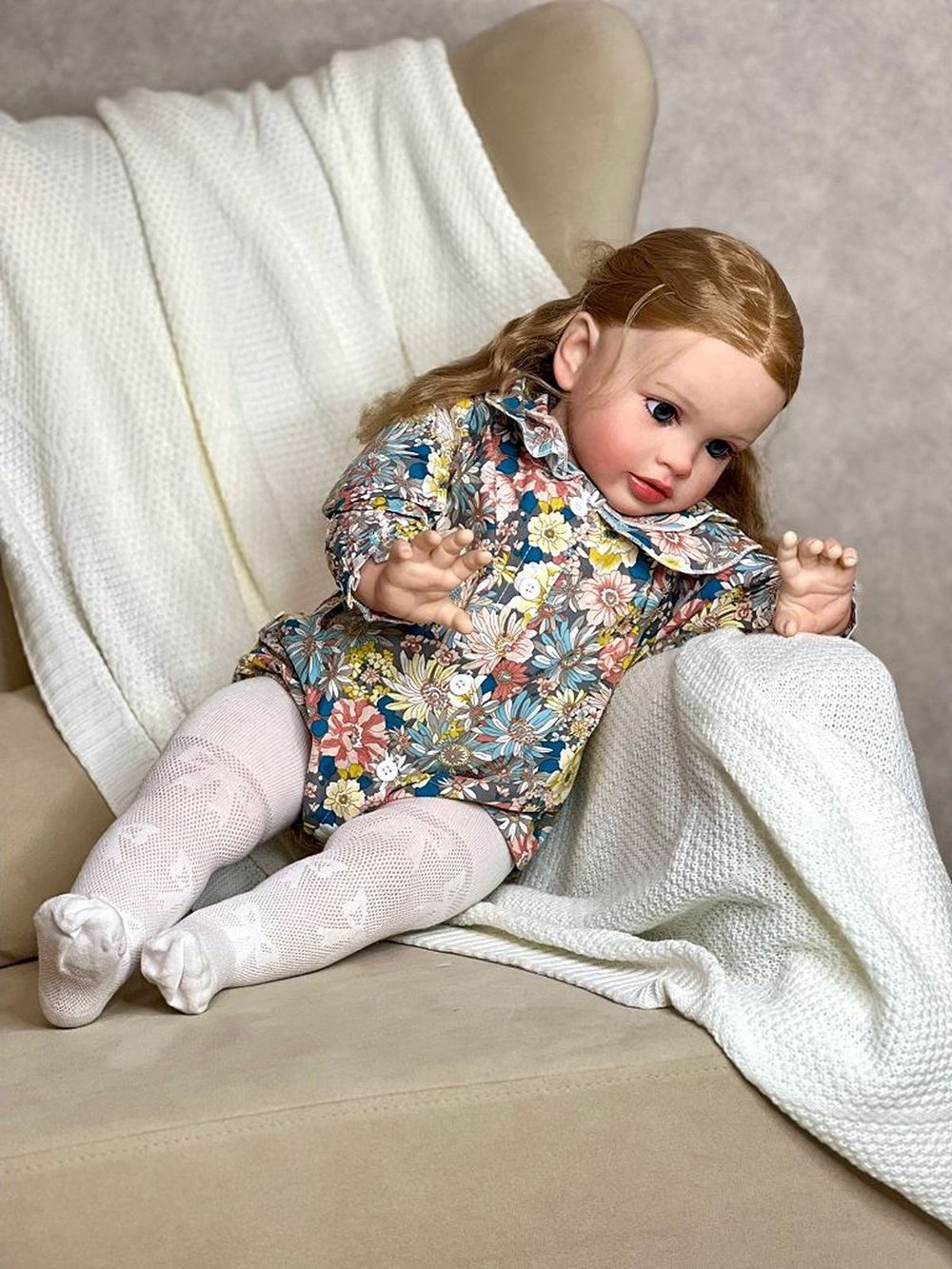 Кукла Реборн мягконабивная 65см в пакете (FA-512)