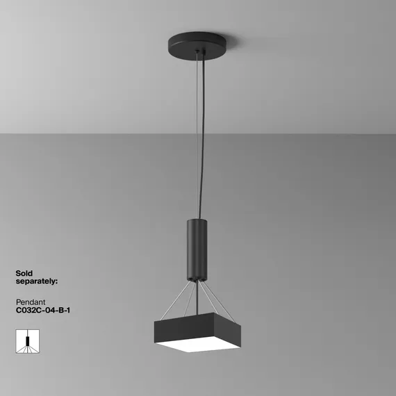 Потолочный светильник Зон / Zon 24 Вт 4000 К 120° Technical c032cl-24w4k-sq-b