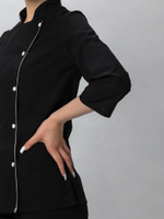 Китель повара женский черный "Джет"