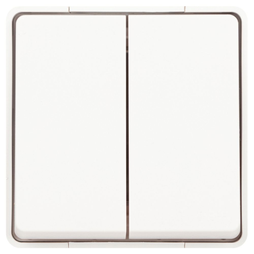 Переключатель ЭРА Эксперт 11-1506-01 двойной IP55, 10АХ-250В, ОУ, белый