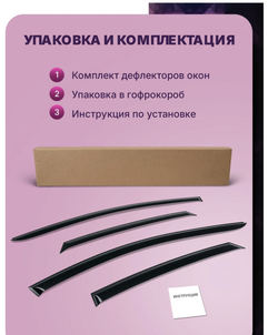 Дефлекторы окон Vinguru для Haval F7x 2019-н.в. , кроссовер, AFV90776