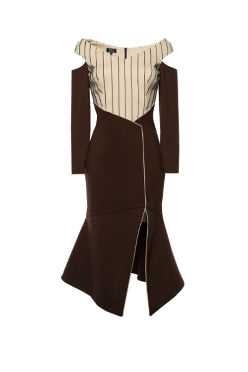 Платье с ассиметричным воланом 12-18FW