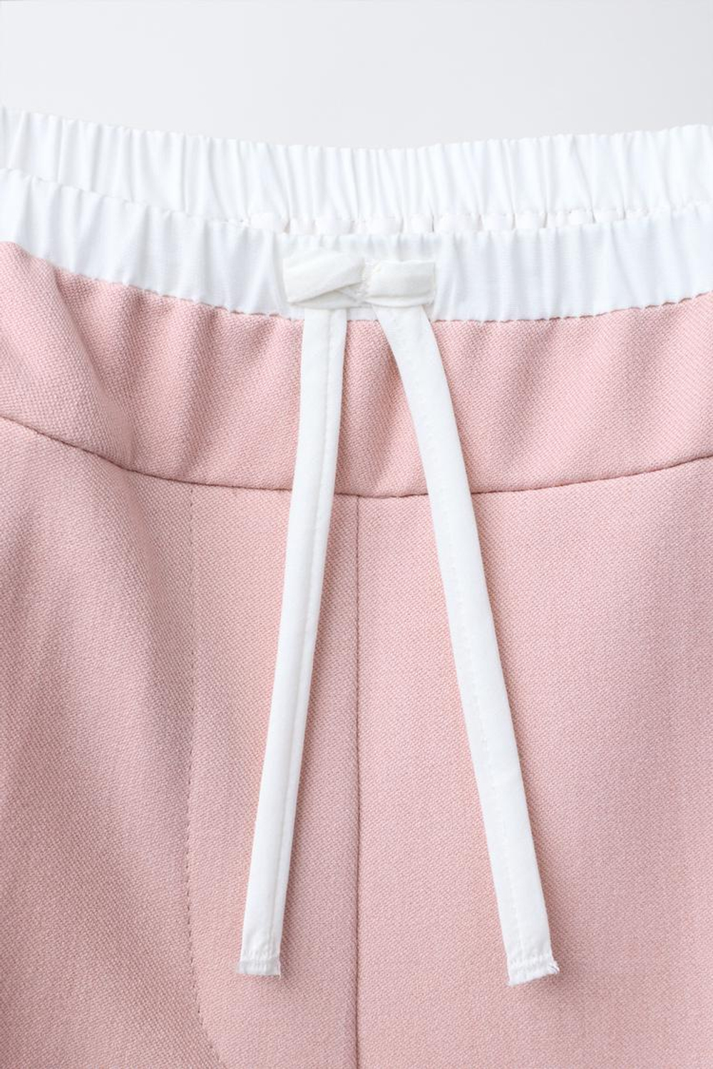 ZARA БРЮКИ С ДВОЙНЫМ ПОЯСОМ, РОЗОВЫЙ