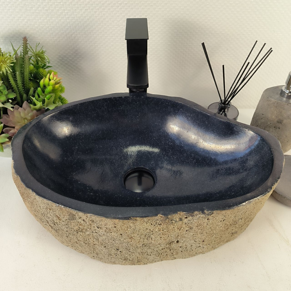 Каменная раковина из речного камня RS-05204 (50*33*15) 0856 из натурального камня
