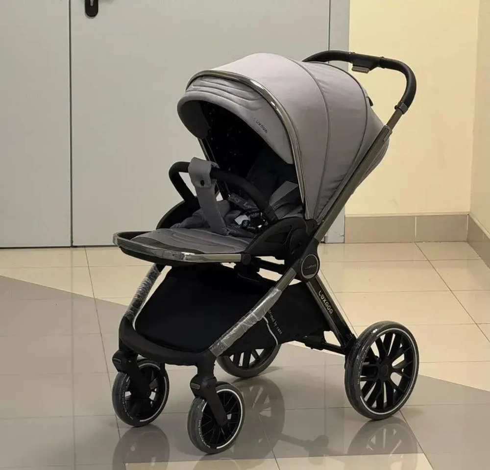 Детская коляска Luxmom 777 2в1 серая