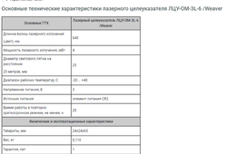 Лазерный целеуказатель ЛЦУ-ОМ-3L-6 /Weaver