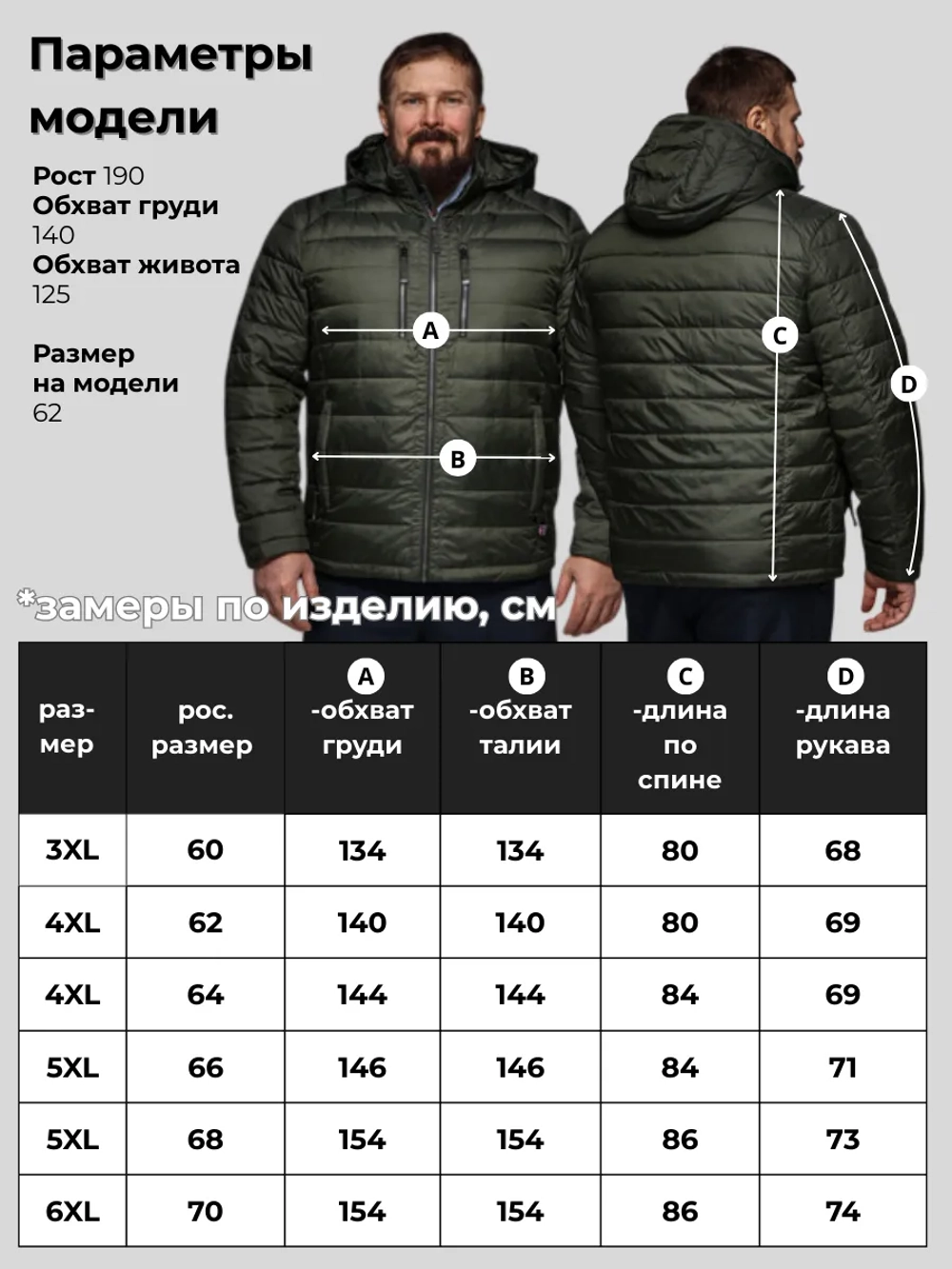 Куртка демисезонная большие размеры