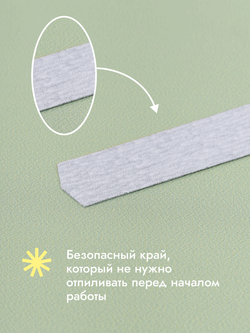 Сменные файлы на тонкой основе, серый абразив, размер М