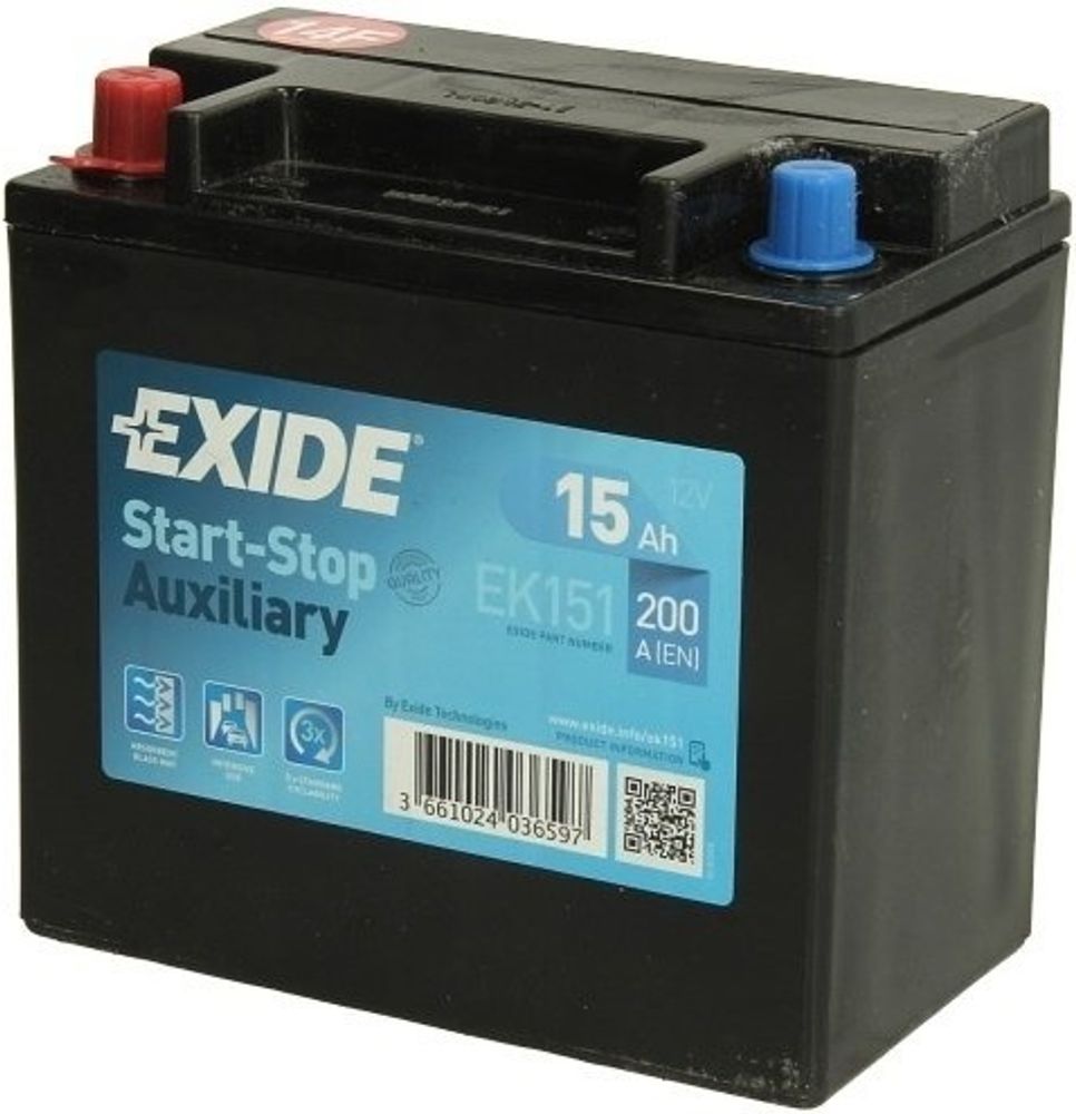 Exide Start&amp;Stop AGM 6СТ- 15 ( EK151 ) аккумулятор