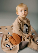 Плед вязаный Simple (пингвины)