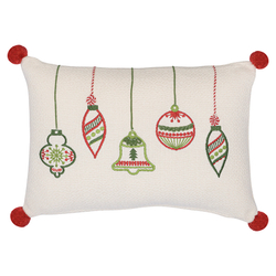 Подушка декоративная с вышивкой christmas decorations из коллекции new year essential, 30х45 см