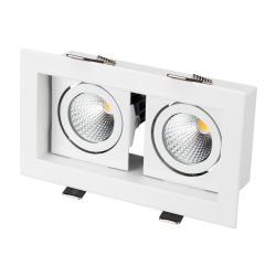 Светильник CL-KARDAN-S180x102-2x9W Warm (WH, 38 deg) (Arlight, IP20 Металл, 3 года) 024127