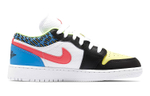 Jordan Air Jordan 1 Low top Basketball Shoes Black Yellow Blue Unisex
