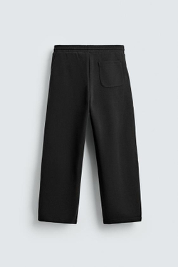 ZARA БРЮКИ BALLOON FIT ИЗ НЕОПРЕНОВОЙ ТКАНИ СО СКЛАДКАМИ, ЧЕРНЫЙ