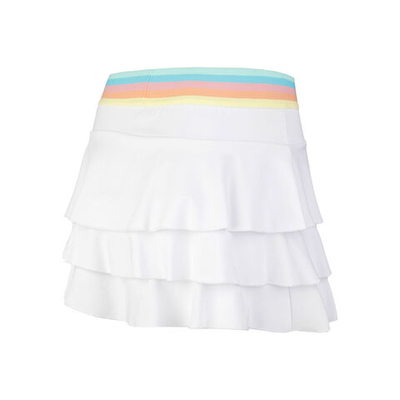 Женская теннисная юбка Quiet Please Rainbow Layering Skirt Women - White, Multicoloured