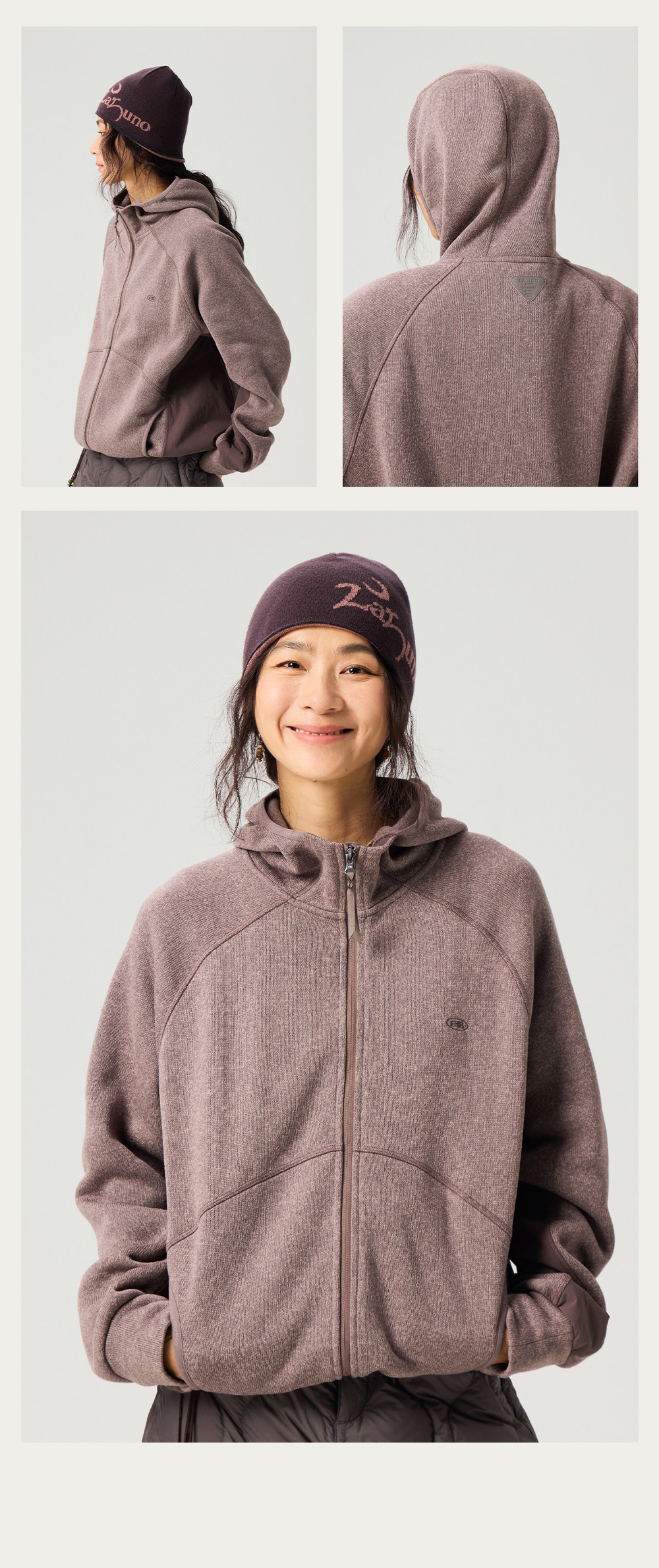 Худи Nothomme Blue Men’s Outdoor Color-Block Fleece Zip-Up Hoodie