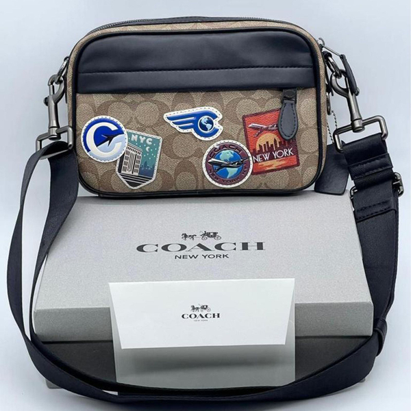 Поясная сумка Coach NYC brown/black