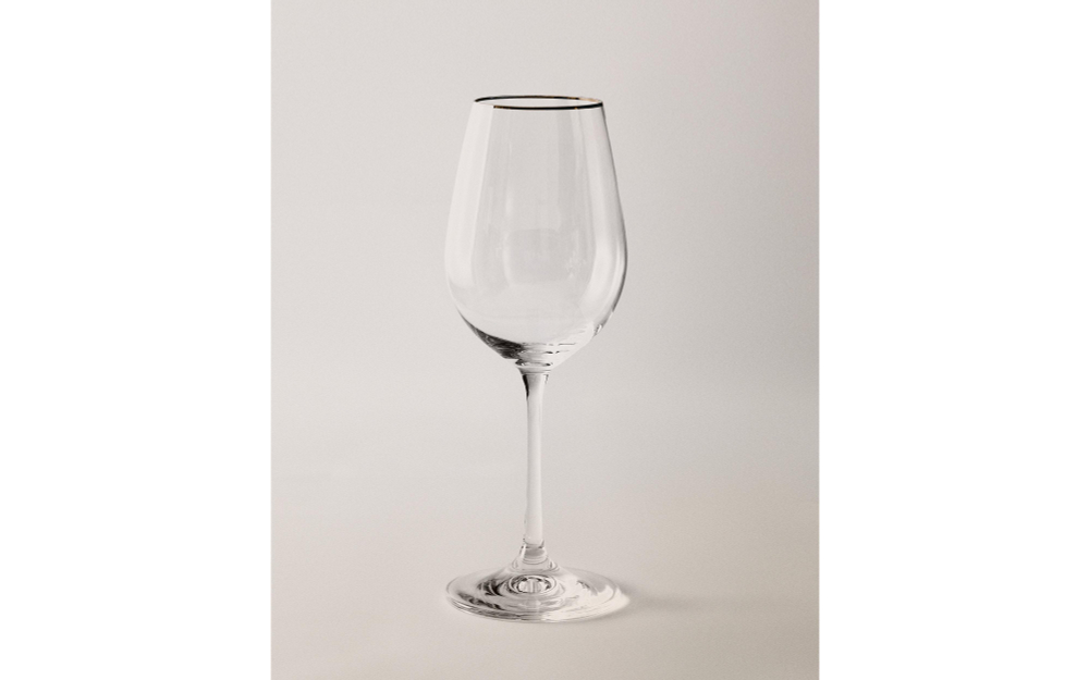Zara Home рюмка из стекла, цвет серебристый, 22.3 см