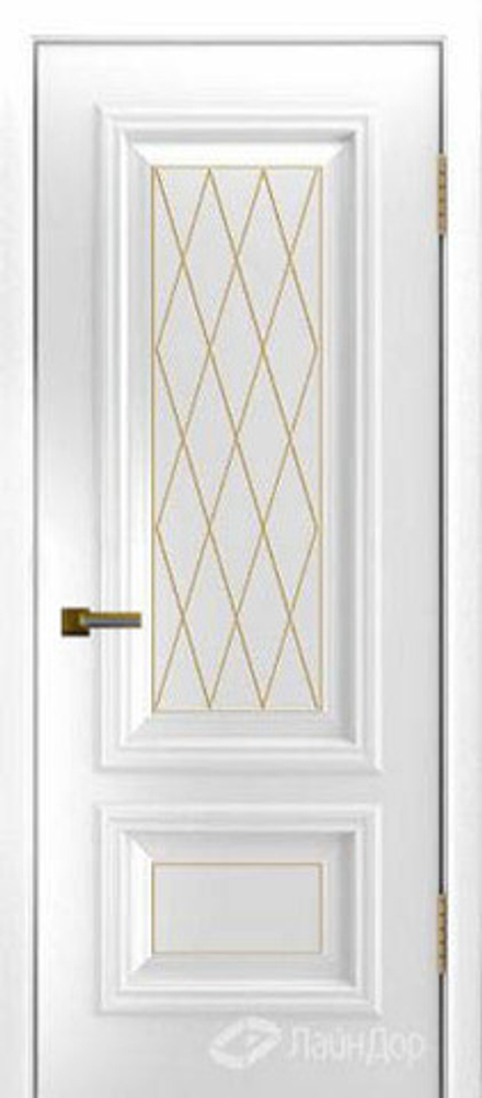 Межкомнатная дверь ЛайнДор Виолетта+Фреза ДГ Эмаль белая