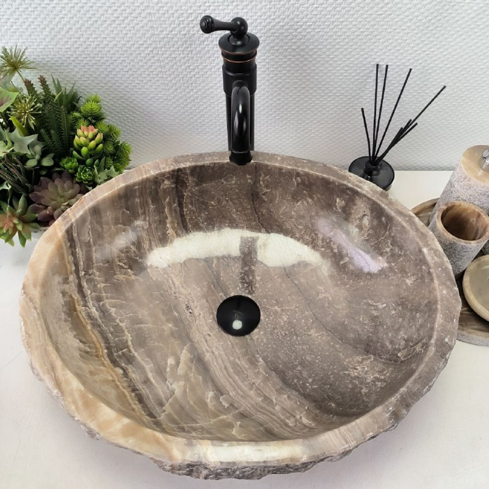 Раковина из оникса Erozy Grey EO-62195 56*46*16 0094