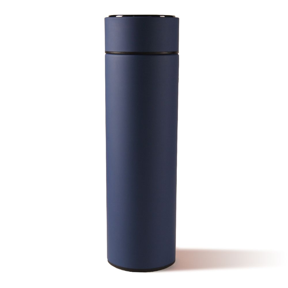 Термос MARK LED soft touch Тёмно-синий