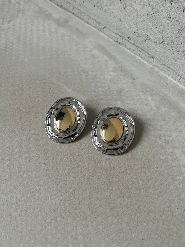 Серьги комбинированные крупные