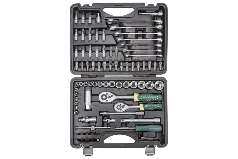 Набор инструмента RF-4821-5DS: 3/8" & 1/4"DR 6-гранный 82 пр. ROCKFORCE