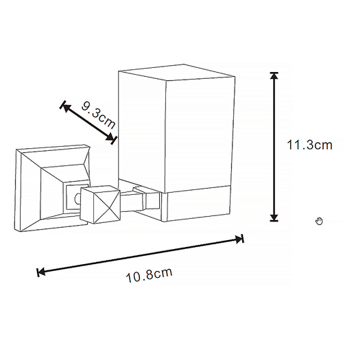 Стакан стеклянный AZARIO ALTRE черный матовый (AZ96006B)