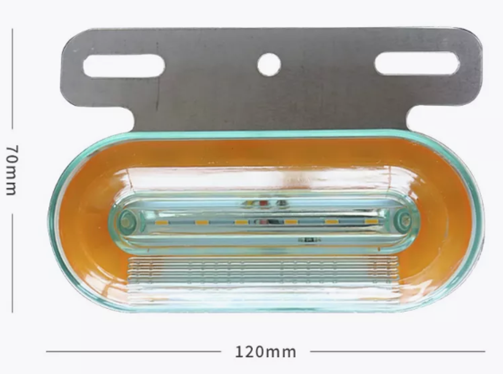 Указатель габаритов на кронштейне металл- Желтый LED  6smd G7006-24V (кт 4шт)